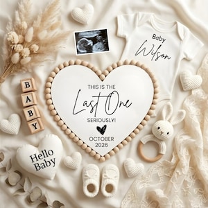 Last One Pregnancy Announcement Digital, The Grand Finale Baby Reveal, Editable General Neutral Social Media Template (Digital Download)