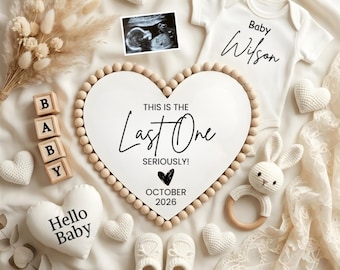 Last One Pregnancy Announcement Digital, The Grand Finale Baby Reveal, Editable General Neutral Social Media Template (Digital Download)
