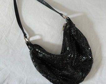 Vintage Black Y2K Metal Mesh Shoulder Bag - Etsy