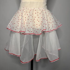 Vintage 1/2 Apron with Heart Print