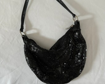 Vintage Black Y2K Metal Mesh Shoulder Bag - Etsy
