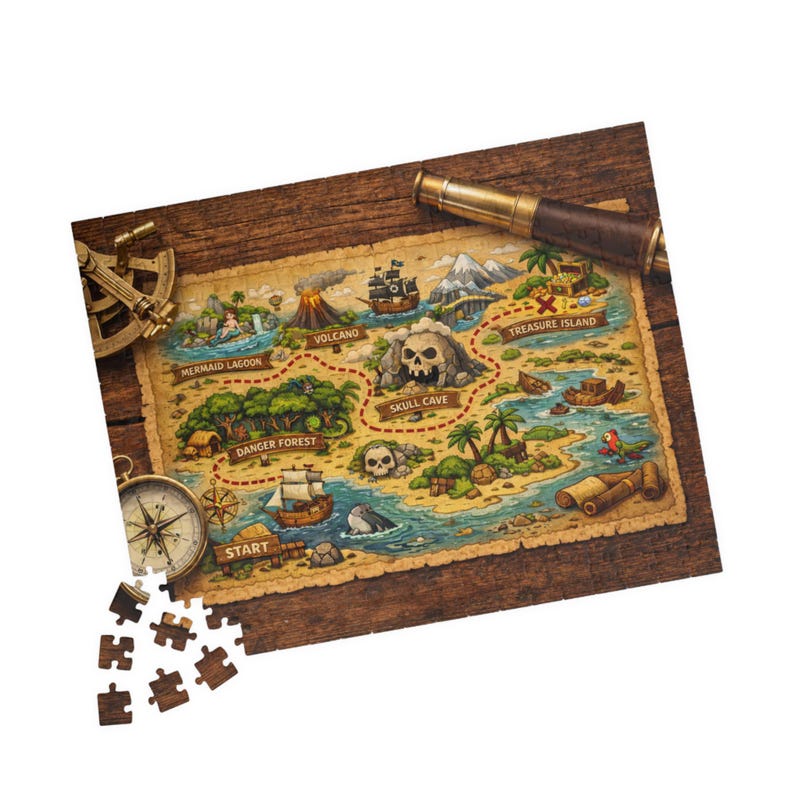 Treasure Map Puzzle | Pirate Island Jigsaw image 3