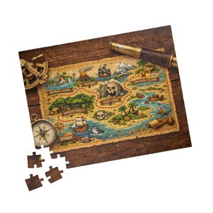 Treasure Map Puzzle | Pirate Island Jigsaw image 1