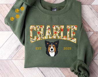 Personalisiertes Hunde Portrait Sweatshirt, personalisierter Pullover mit Haustier Gesicht, Süßer Katzen Mama Hoodie, Geschenk für Tierliebhaber, Individuelles Hunde Foto Tshirt