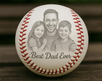 Photo Engraved Baseball, Baseball Gifts for Dad, Personalized Baseball Balls, Fathers Day Gift, Photo on Baseball Balls, Custom Baseball