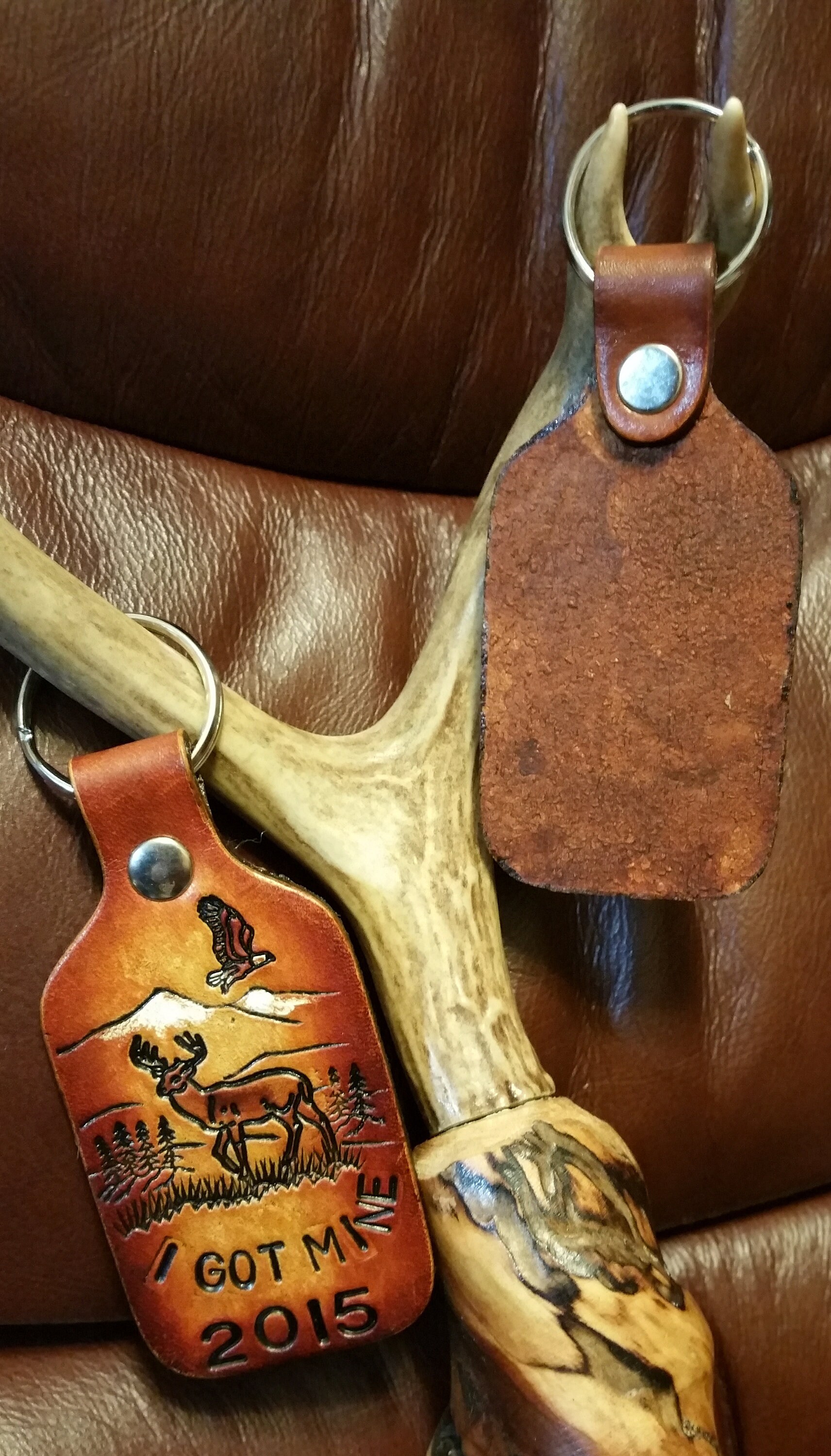 Buck Deer, Elk, Keychain, I GOT MINE Did the hunter in your family get