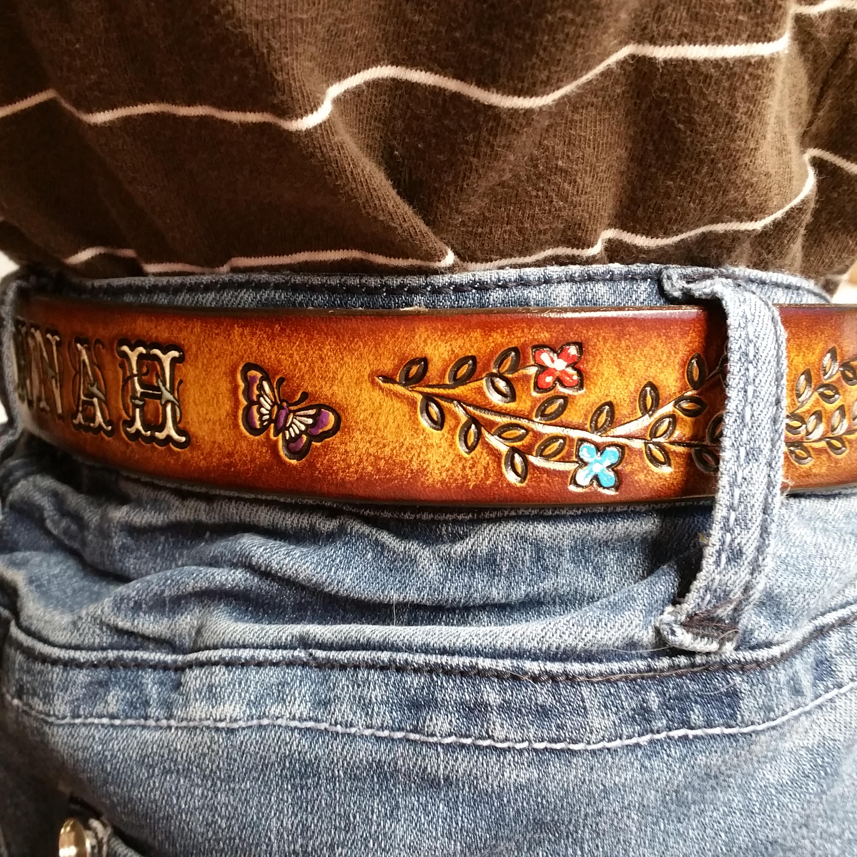 Grandma gift of the cutest little girl's leather belt ever! For Infant