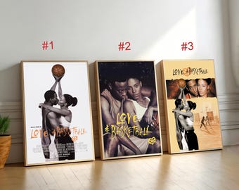 Love & Basketball Movie Poster,Canvas Wall Art, Home Decor, Retro Film Print