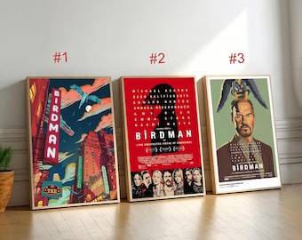 Póster de la película Birdman, lienzo decorativo para pared, decoración del hogar, lámina de película retro.