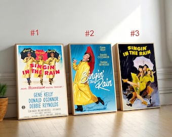 Singin' in the Rain Movie Poster,Canvas Wall Art, Home Decor, Retro Film Print