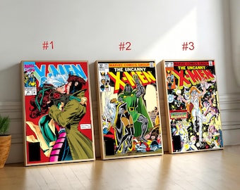 X-Men Comic Poster Movie Poster,Canvas Wall Art, Home Decor, Retro Film Print