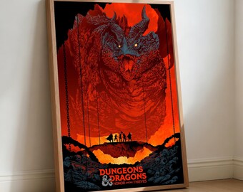 Dungeons & Dragons Honor Among Thieves Movie Poster, Retro Film Canvas Wall Art (Home Decor)