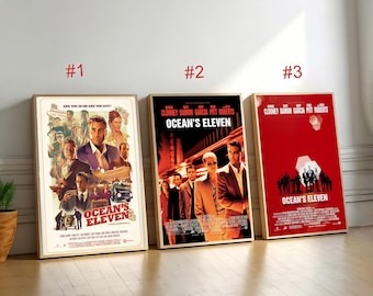 Ocean's Eleven Movie Poster,Canvas Wall Art, Home Decor, Retro Film Print