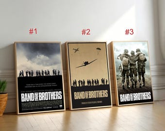 Band of Brothers Movie Poster,Canvas Wall Art, Home Decor, Retro Film Print