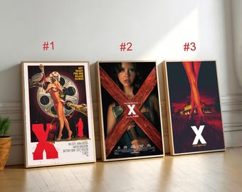 X Movie Poster,Canvas Wall Art, Home Decor, Retro Film Print