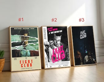 Fight Club Movie Poster,Canvas Wall Art, Home Decor, Retro Film Print