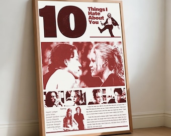 10 Things I Hate About You Movie Poster, Retro Film Canvas Wall Art (Home Decor)