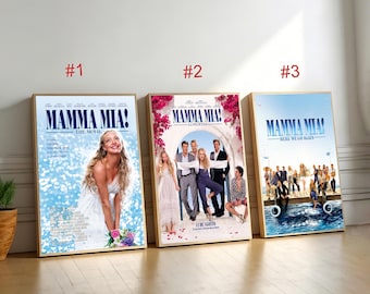 Mamma Mia Movie Poster,Canvas Wall Art, Home Decor, Retro Film Print