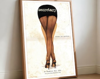 Secretary Movie Poster, Retro Film Canvas Wall Art (Home Decor)