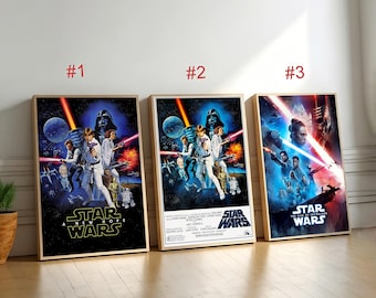 Star Wars Movie Poster,Canvas Wall Art, Home Decor, Retro Film Print