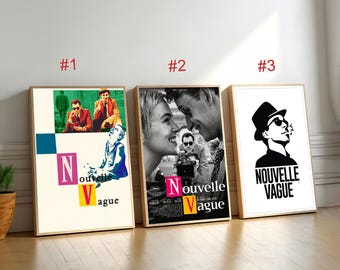 Nouvelle Vague Movie Poster,Canvas Wall Art, Home Decor, Retro Film Print
