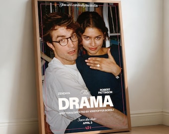 Locandina del film The Drama (2026), stampa su tela, decorazione per la casa, stampa cinematografica retrò