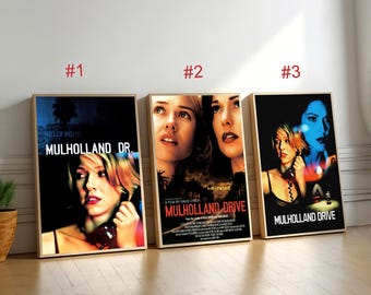 Affiche du film Mulholland, oeuvre d'art murale sur toile, décoration d'intérieur, impression de film rétro