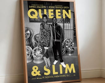 Queen & Slim Movie Poster, Retro Film Canvas Wall Art (Home Decor)
