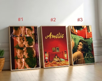 Amelie Movie Poster,Canvas Wall Art, Home Decor, Retro Film Print
