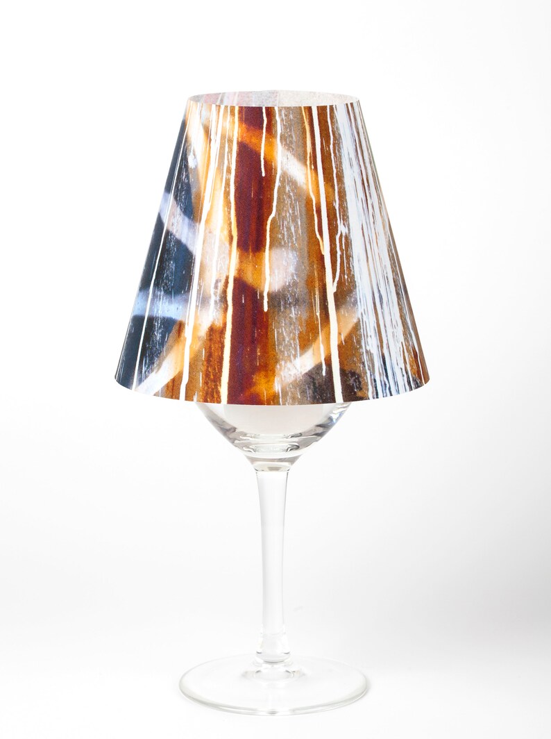Wine Glass Shade Paint Streaks. Tea Light Shade Wine Glass Etsy