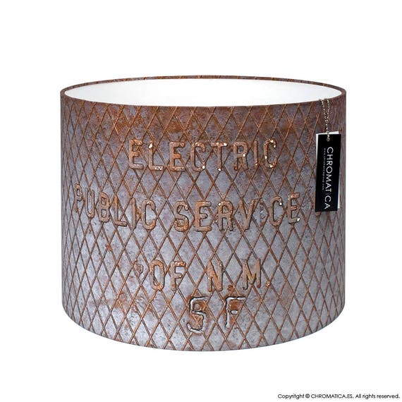 Drum Lamp Shade Electric Santa Fe Industrial Lampshade Drum Lamp Shade Electric Santa Fe, Leather Lamp Shades Santa Fe