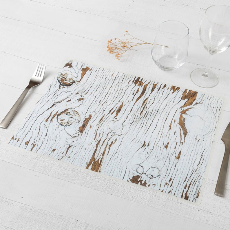 Placemats Crackled Wood. Placemat set party placemat dinner Etsy