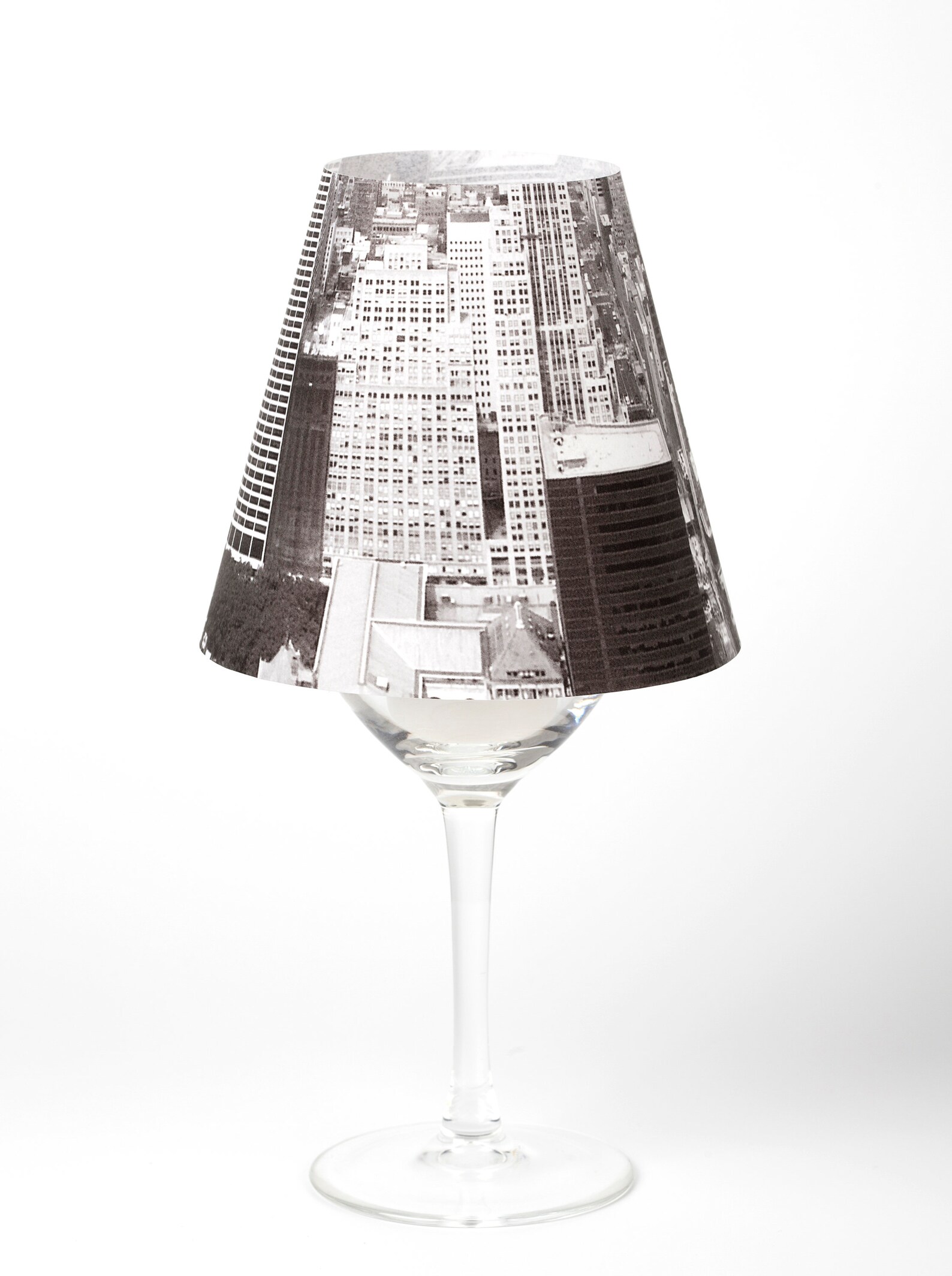 Wine Glass Shade NY from Above. Tea light shade wine glass Etsy