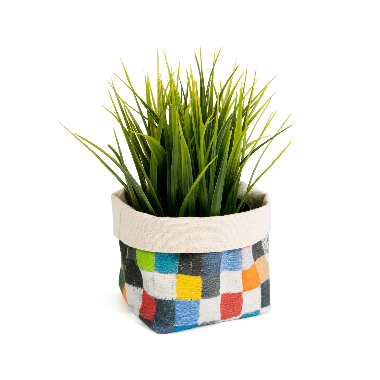 Planter Checkers. Textile Succulent Plant Pot Storage Basket Etsy