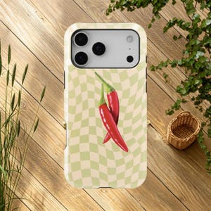 chili y2k rutigt skal grönt retro för iPhone 17 16 15 14 13 12 11 Pro Max, Samsung Galaxy S26 S25 S24 S23 Ultra, grönt lapptäcke