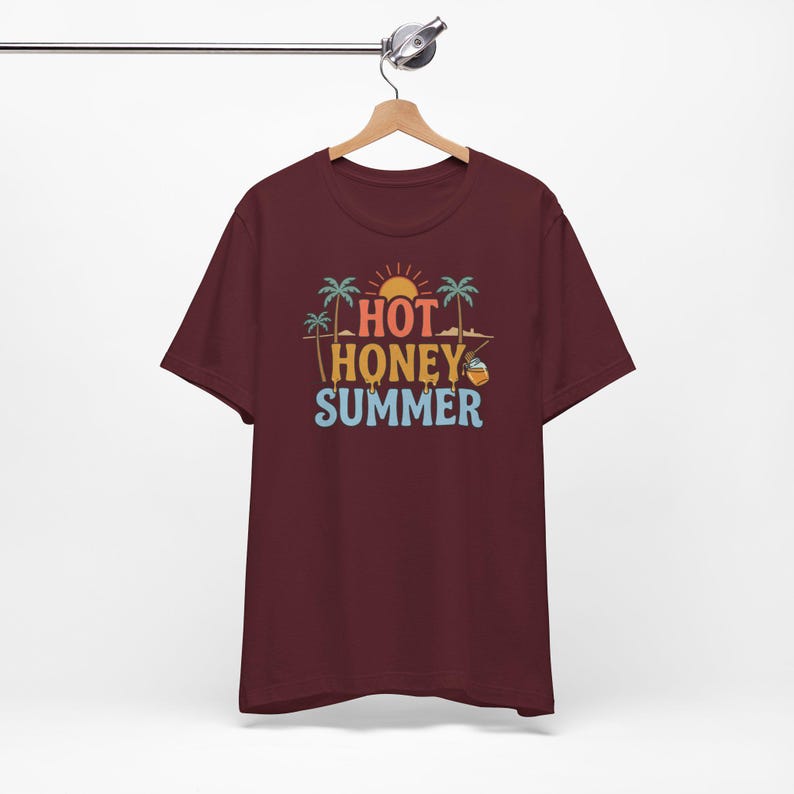 Camiseta Hot Honey Summer, Camiseta divertida de verano, Camiseta de playa a la moda, Camiseta de verano para chicas guapas, Camiseta de playa para mujer, Regalo para vacaciones de verano imagen 18