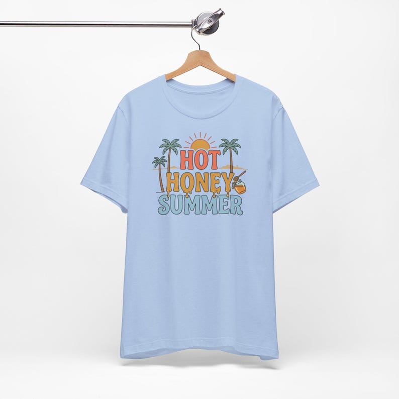 Camiseta Hot Honey Summer, Camiseta divertida de verano, Camiseta de playa a la moda, Camiseta de verano para chicas guapas, Camiseta de playa para mujer, Regalo para vacaciones de verano imagen 17