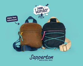 Outdoor Trail Hiking Bag Sewing Pattern with Sling or Shoulder Strap Options