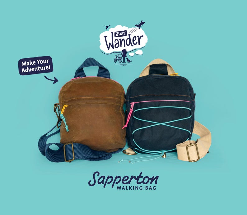 Outdoor Trail Hiking Bag Sewing Pattern with Sling or Shoulder Strap Options image 1