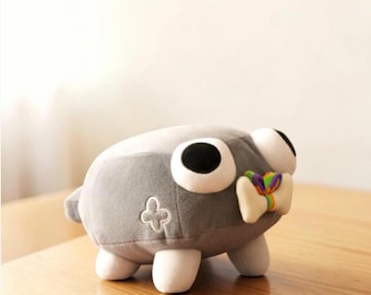 Peluche ispirato al personaggio del videogioco Pebble, adorabile animale di peluche Kawaii, morbida bambola da collezione, regalo per gamer.