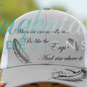 Eagle Hat Burning Design, Suede Trucker Hat Pattern (Digital Download)