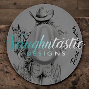 Pure Country 1 Wide Brim Hat Burn Design Bundle | Hand Burning & Laser Software Compatible