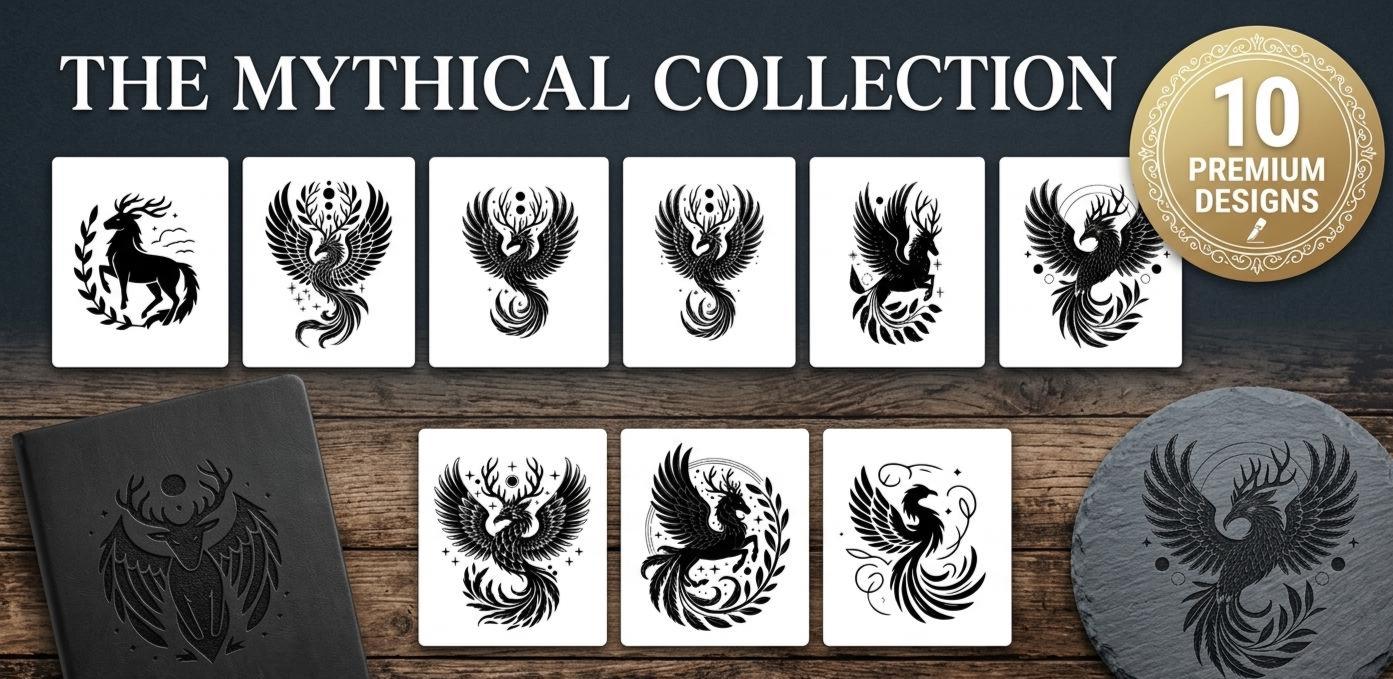 Mythical Phoenix SVG Bundle, 10detailed Ethereal Cut Files,celestial ...