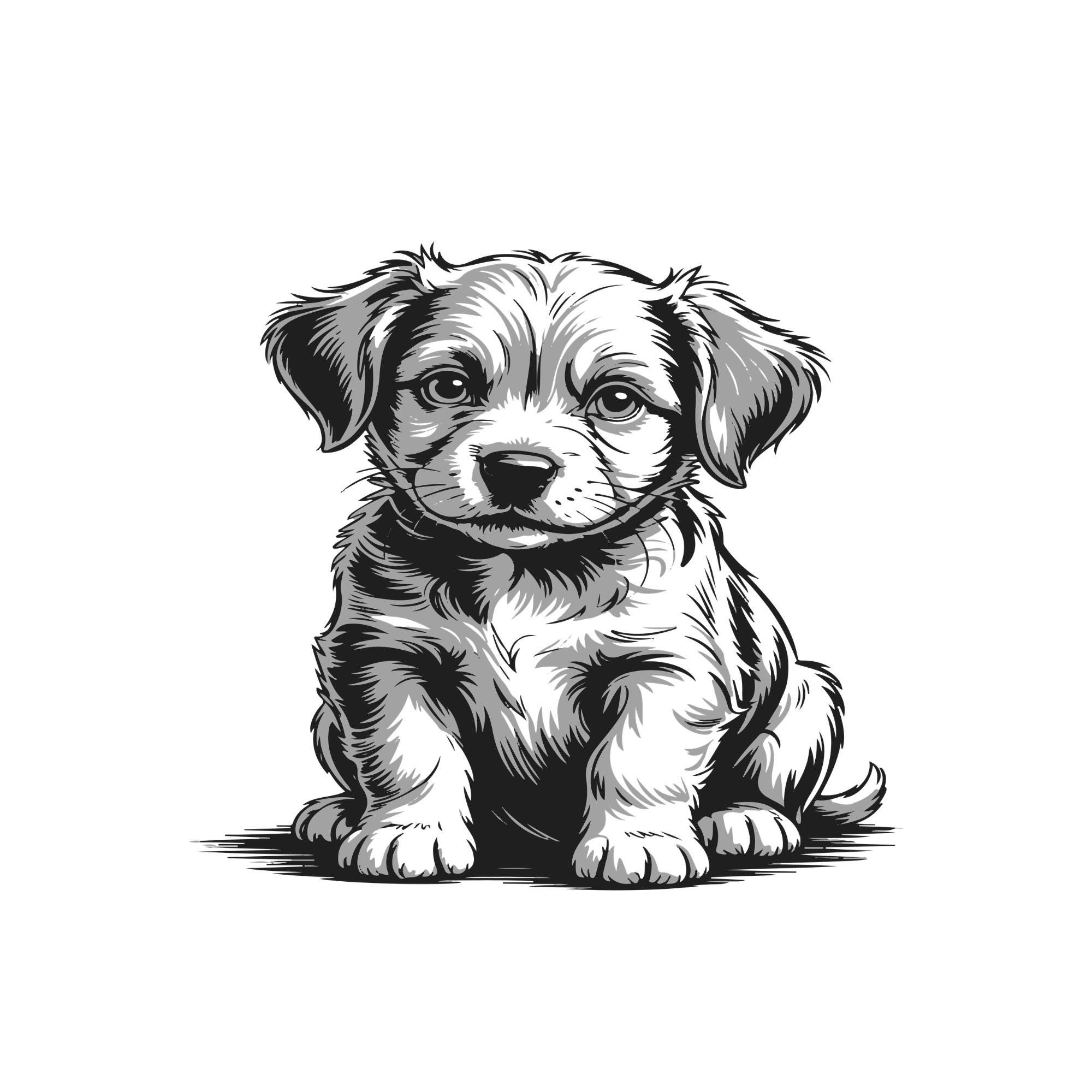 Cute Puppy SVG | Adorable Dog Cut File | Baby Dog Vector | Pet Lover ...