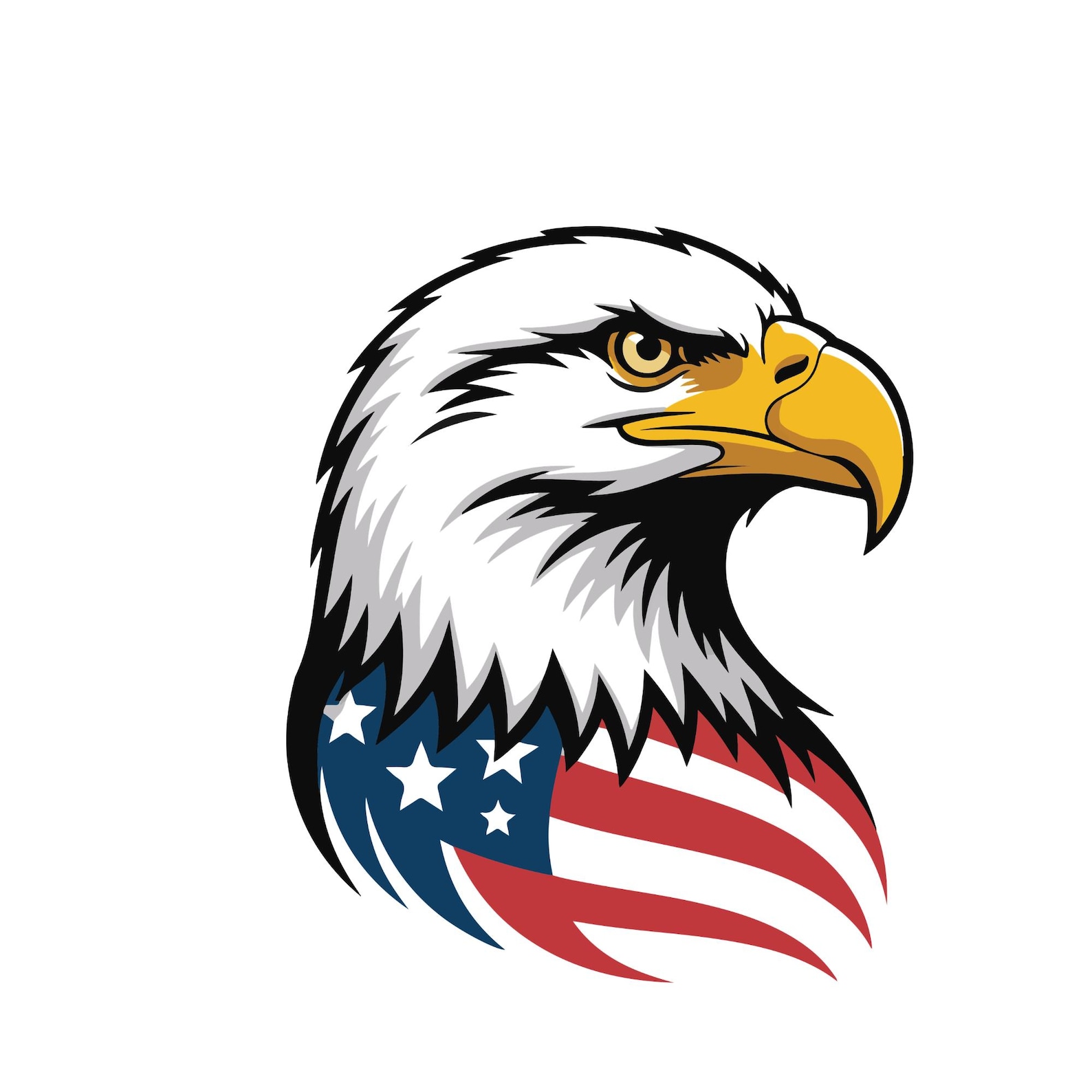 American Flag Eagle SVG | Patriotic Eagle Head Cut File (png Dxf Eps Ai ...