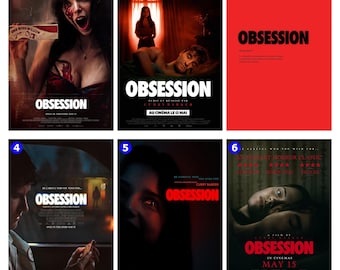 Locandina del film Obsession 2026, estetica vintage, decorazione per la parete del soggiorno, arte per la tana dell'uomo, regalo per gli amanti del cinema