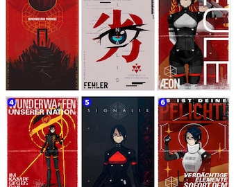 Signalis Artwork Indie Game Poster, Vintage Ästhetik, Wohnzimmer Wandkunst, Man Cave Art, Filmliebhaber Geschenk