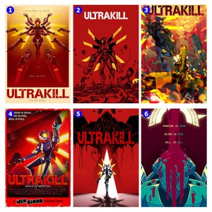 Ultrakill Video Game Classic Game Poster,Living Room Wall Art,Man Cave Art,Movie Lover Gift