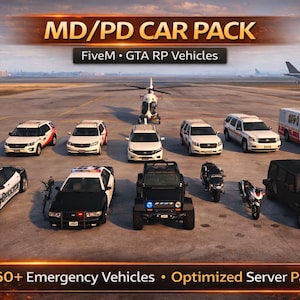 FiveM Md/Pd Car Pack | GTA RP Police & EMS Vehicles
