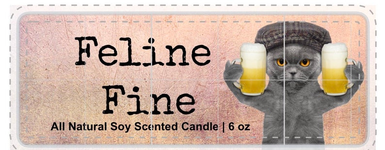 Feline Fine All Natural Soy Wax Scented Candle with Wood Wick image 2